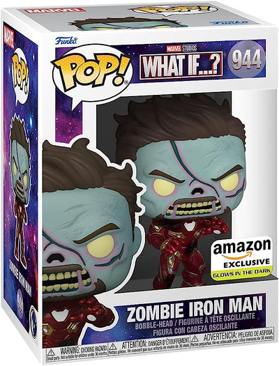 Funko Marvel Studios What If? Zombie Iron Man Glow in the Dark Pop! Vinyl Figure Exclusive