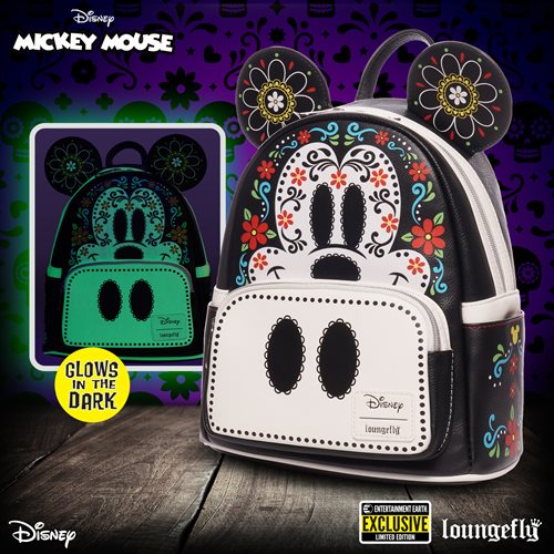 Disney Mickey Mouse Dia de los Muertos Sugar Skull Cosplay Mini Backpack