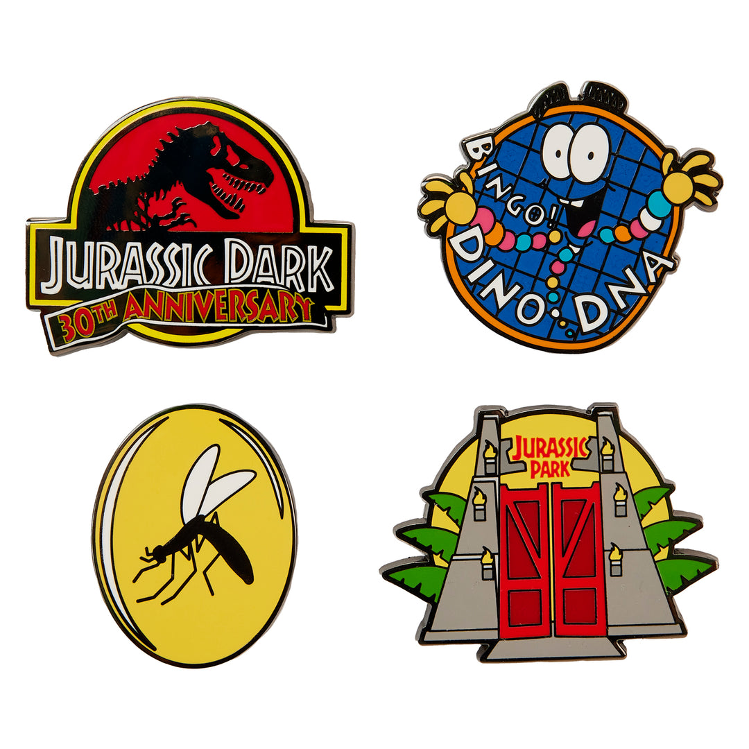 Jurassic Park 30th Anniversary 4 Pc Pin Set