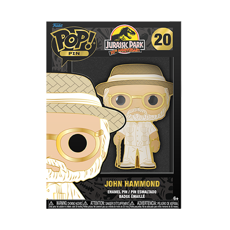 Funko Pop! Pin Jurassic Park John Hammond Glow in the Dark