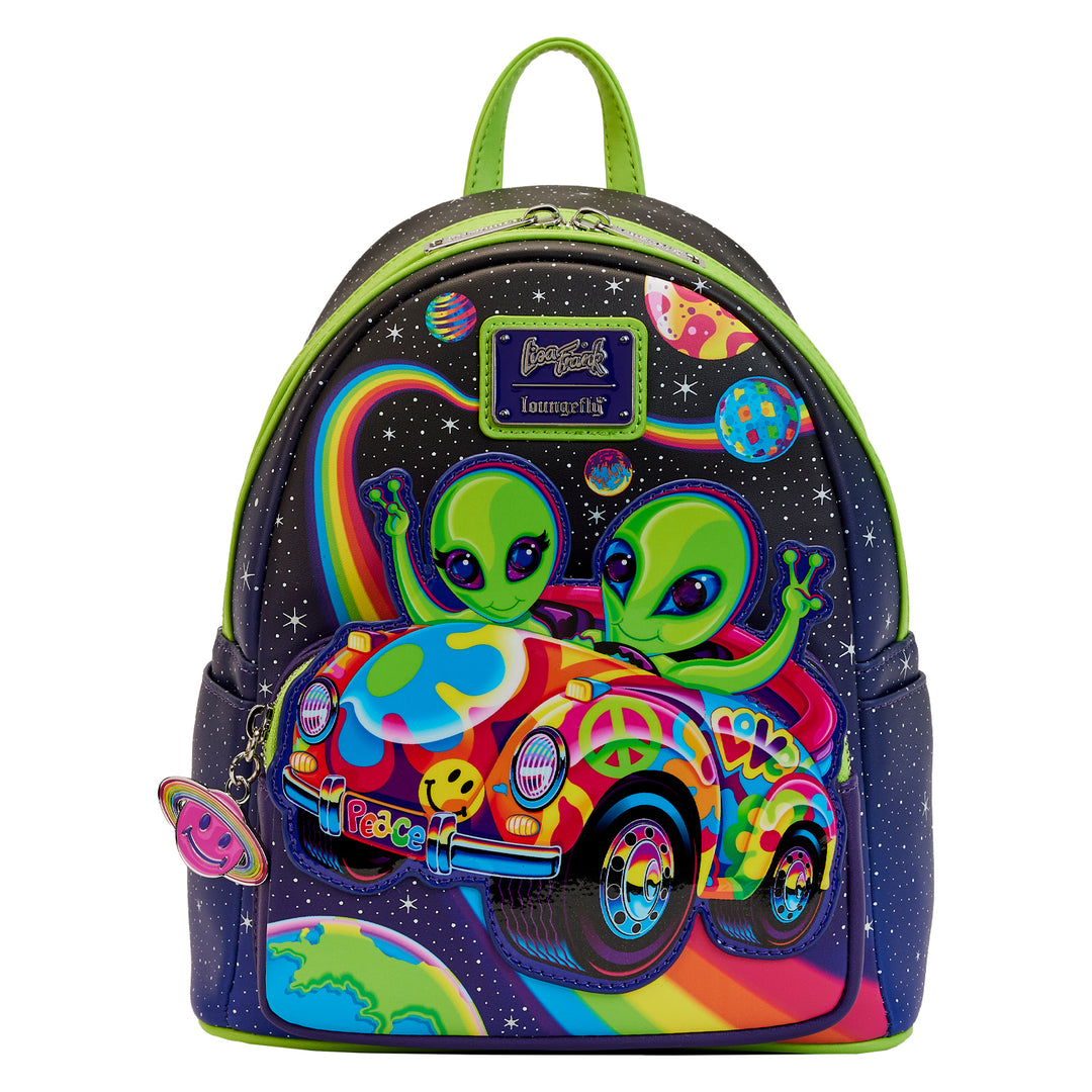 Lisa Frank Cosmic Alien Ride Glow in the Dark Mini Backpack