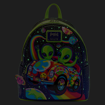 Lisa Frank Cosmic Alien Ride Glow in the Dark Mini Backpack
