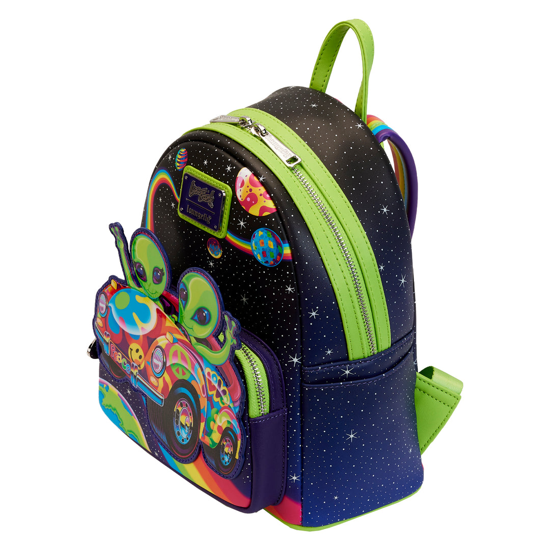 Lisa Frank Cosmic Alien Ride Glow in the Dark Mini Backpack