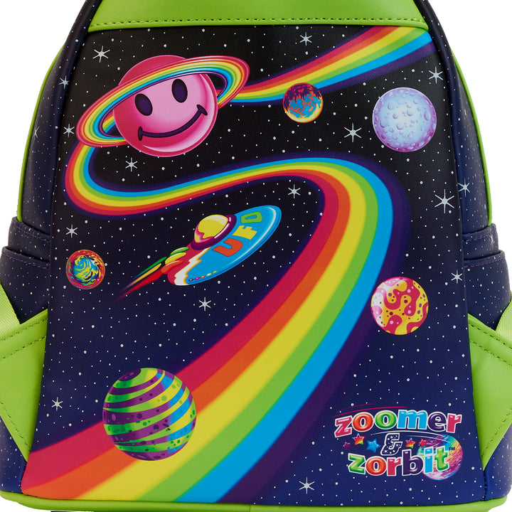 Lisa Frank Cosmic Alien Ride Glow in the Dark Mini Backpack