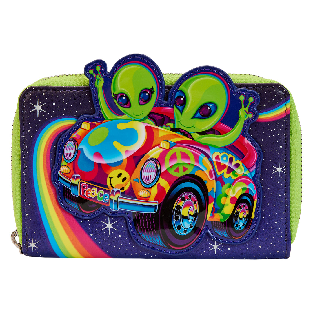 Lisa Frank Cosmic Alien Ride Glow in the Dark Wallet