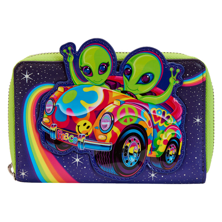 Lisa Frank Cosmic Alien Ride Glow in the Dark Wallet