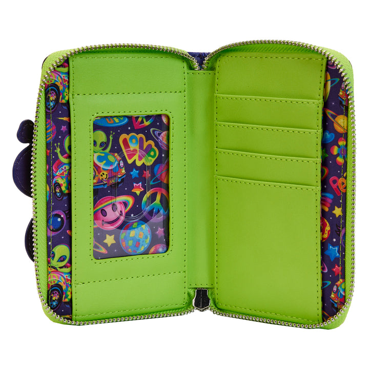 Lisa Frank Cosmic Alien Ride Glow in the Dark Wallet