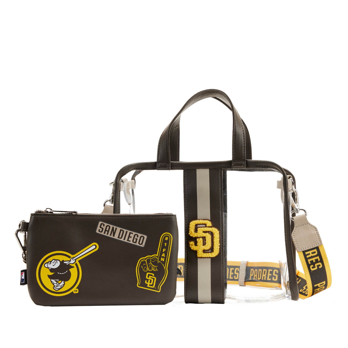 MLB San Diego Padres Stadium Crossbody Bag With Pouch