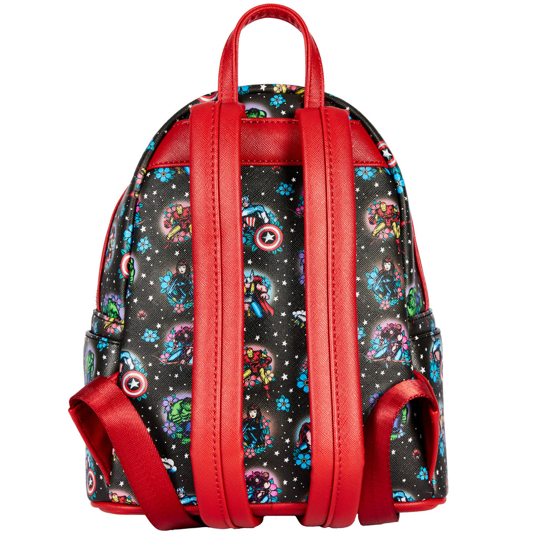 Loungefly Marvel Avengers Tattoo AOP Mini Backpack