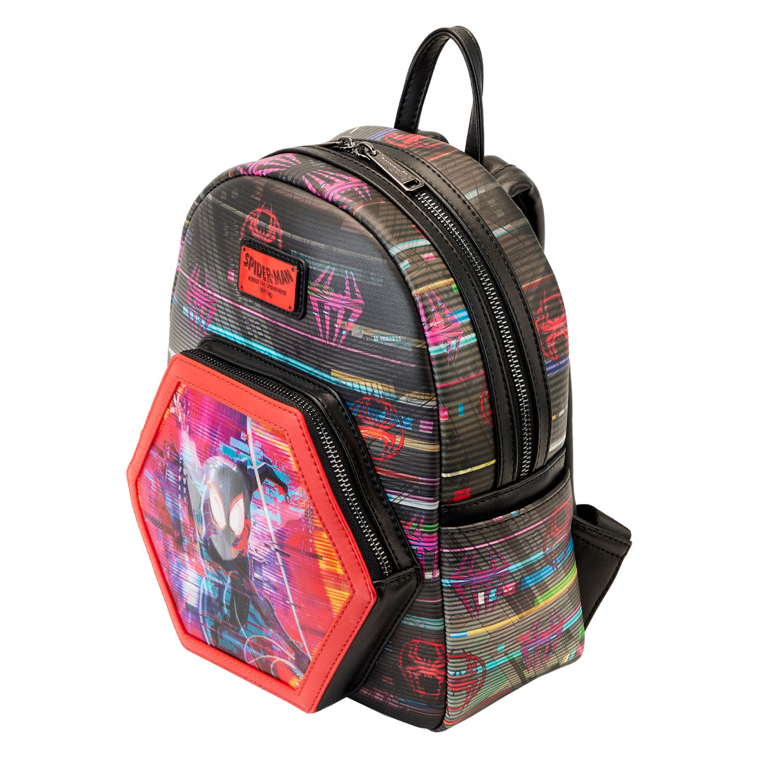 Marvel Across the Spiderverse Miles & Spider Gwen Lenticular Glow in the Dark Mini Backpack