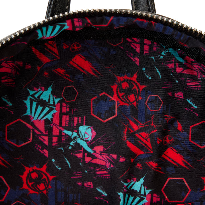 Marvel Across the Spiderverse Miles & Spider Gwen Lenticular Glow in the Dark Mini Backpack