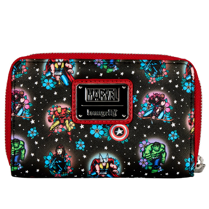 Loungefly Marvel Avengers Tattoo AOP Wallet