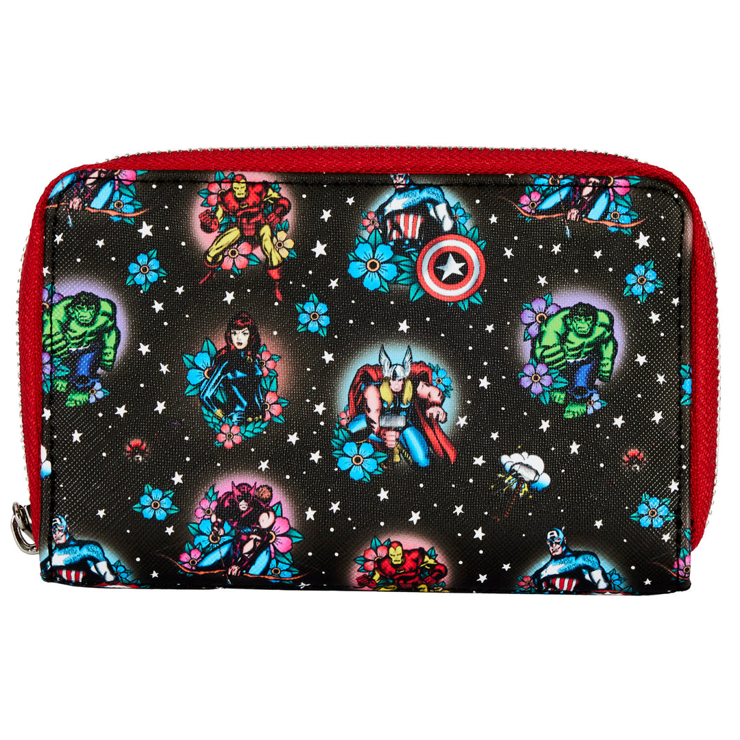 Loungefly Marvel Avengers Tattoo AOP Wallet