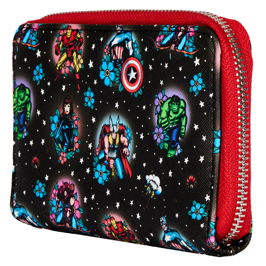 Loungefly Marvel Avengers Tattoo AOP Wallet