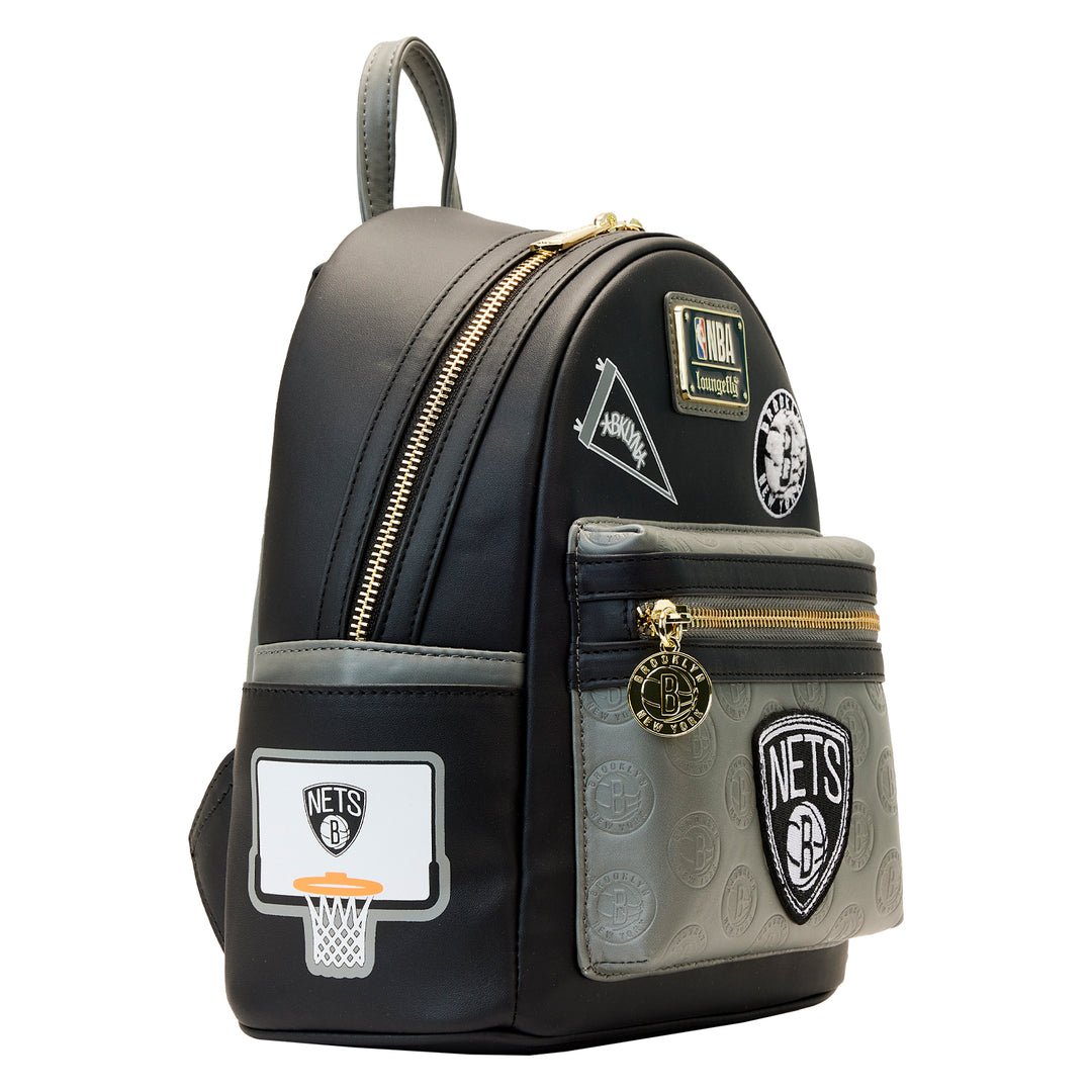 NBA Brooklyn Nets Patch Icons Mini Backpack