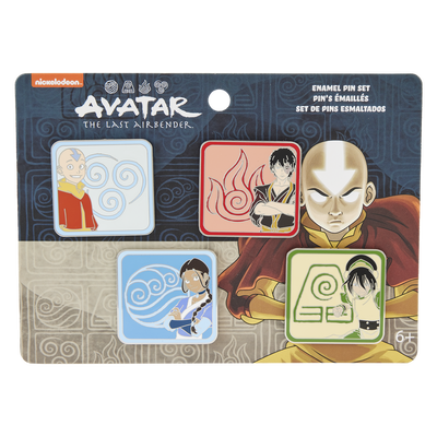 Loungefly Nickelodeon Avatar The Last Airbender Element 4 Pc Pin Set