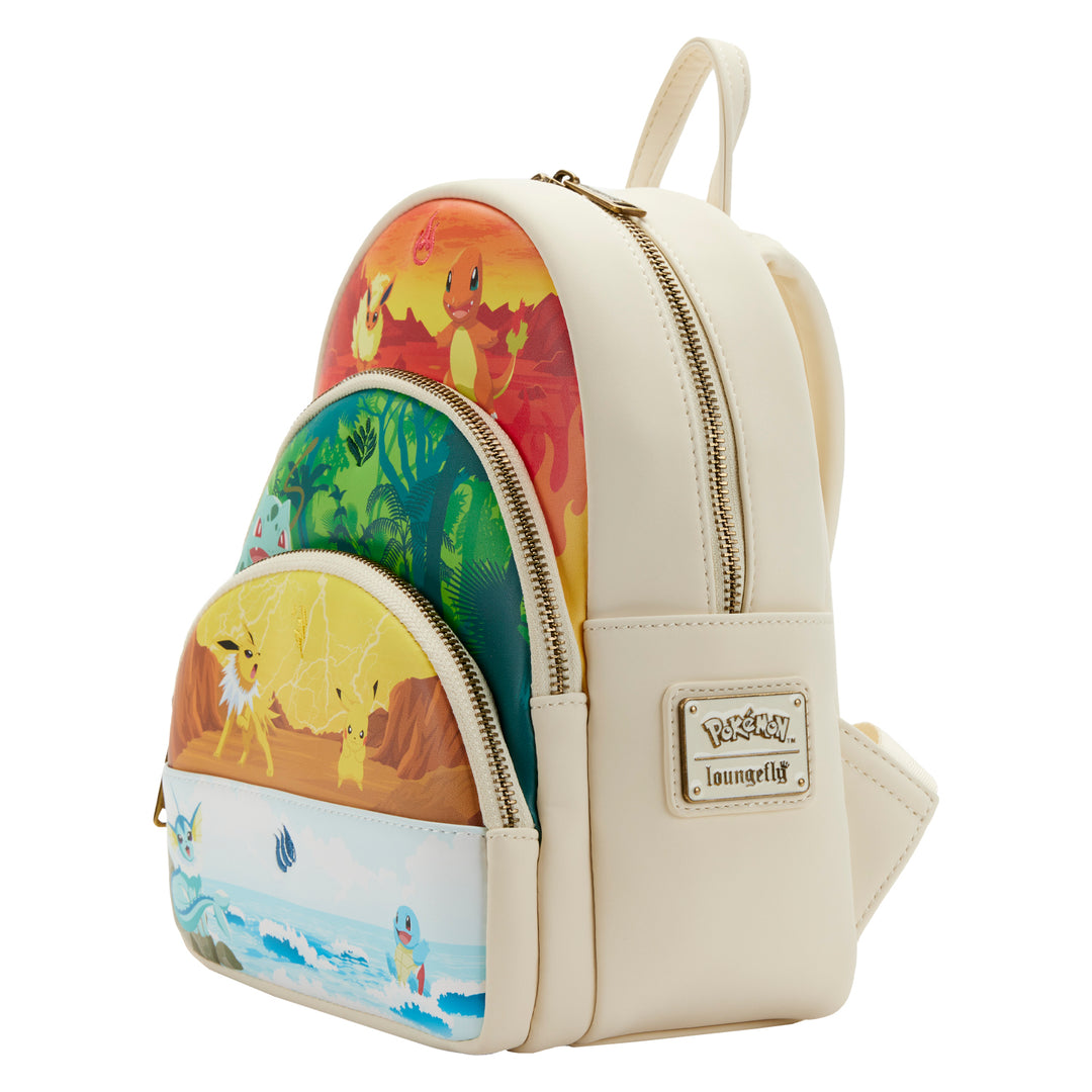 Pokemon Elements Triple Pocket Mini Backpack