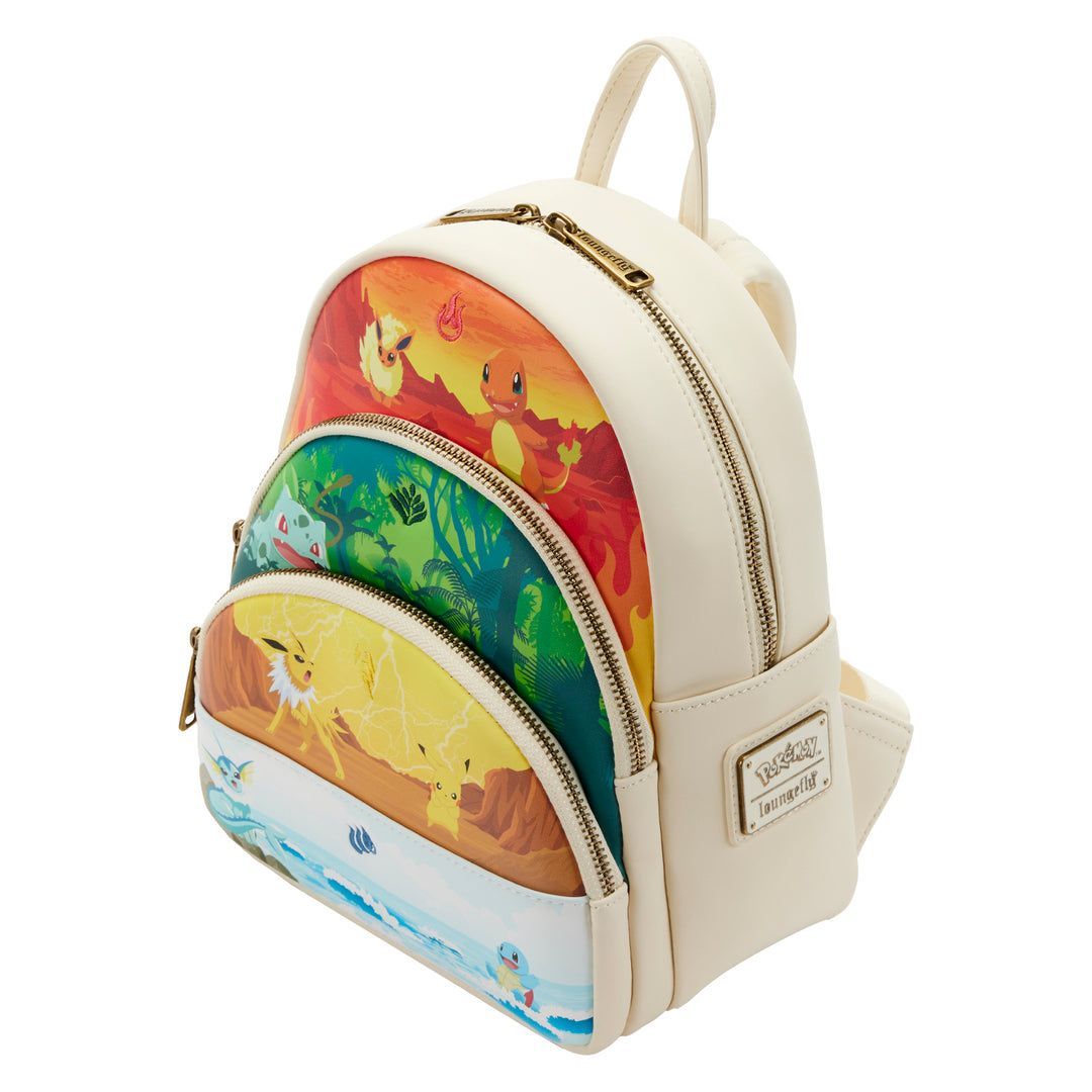 Pokemon Elements Triple Pocket Mini Backpack