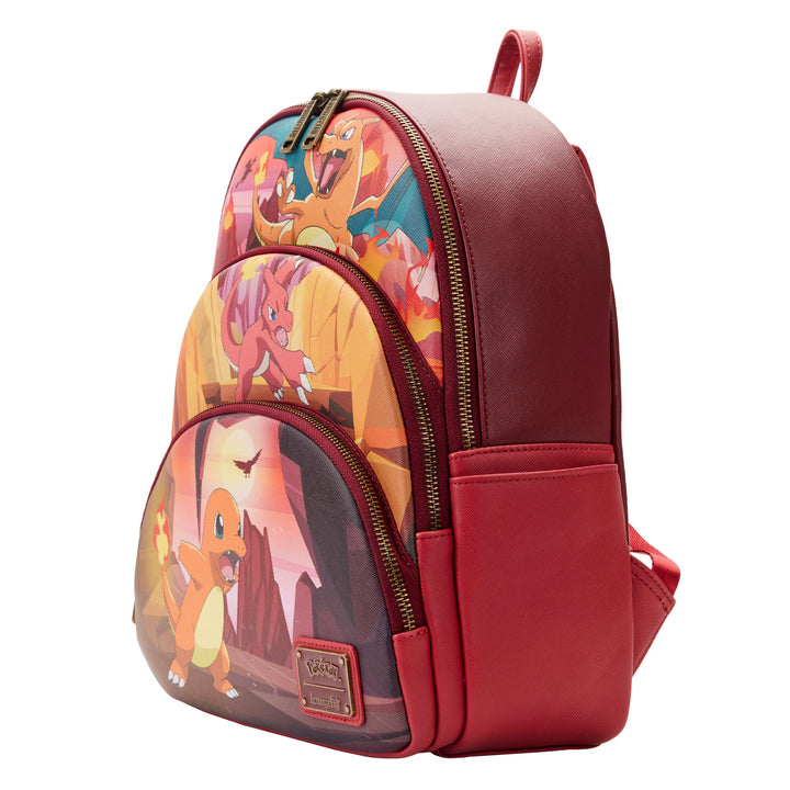 Pokemon Charmander Evolutions Triple Pocket Mini Backpack