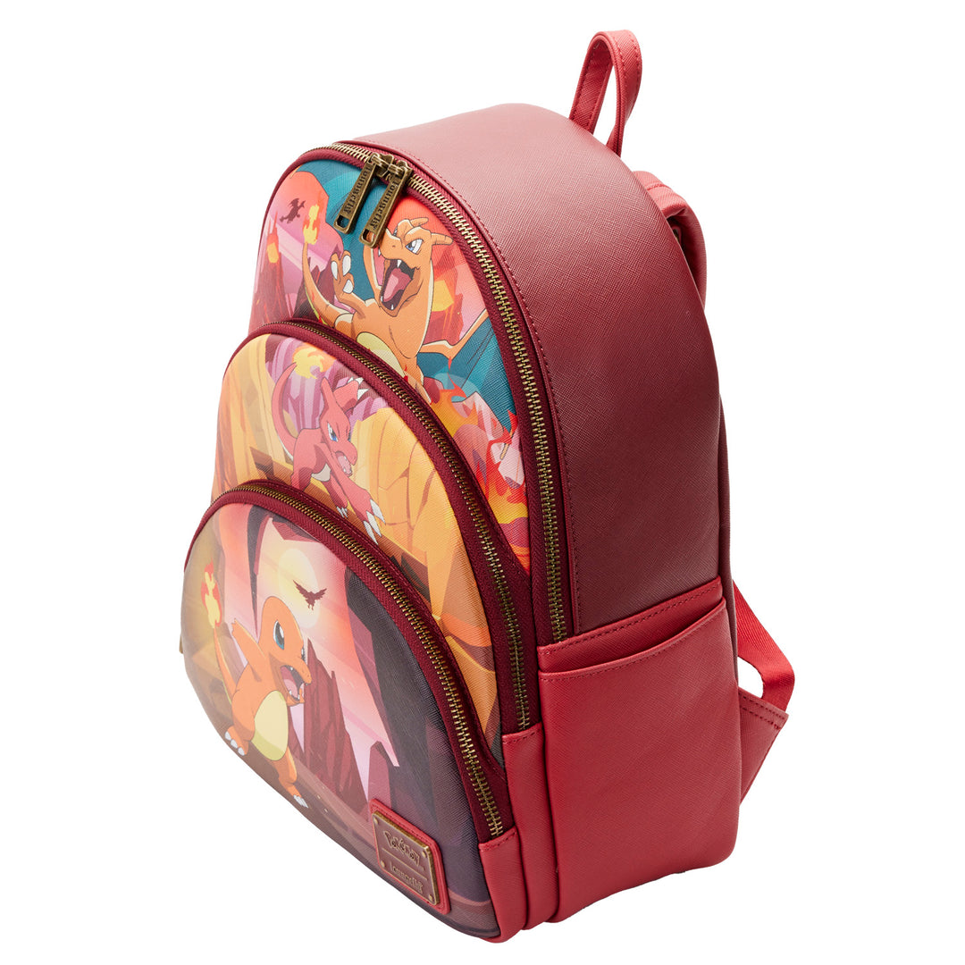 Pokemon Charmander Evolutions Triple Pocket Mini Backpack