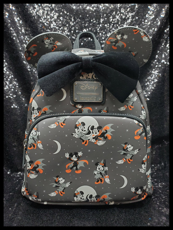 Disney Mickey & Minnie Halloween All Over Print Mini Backpack