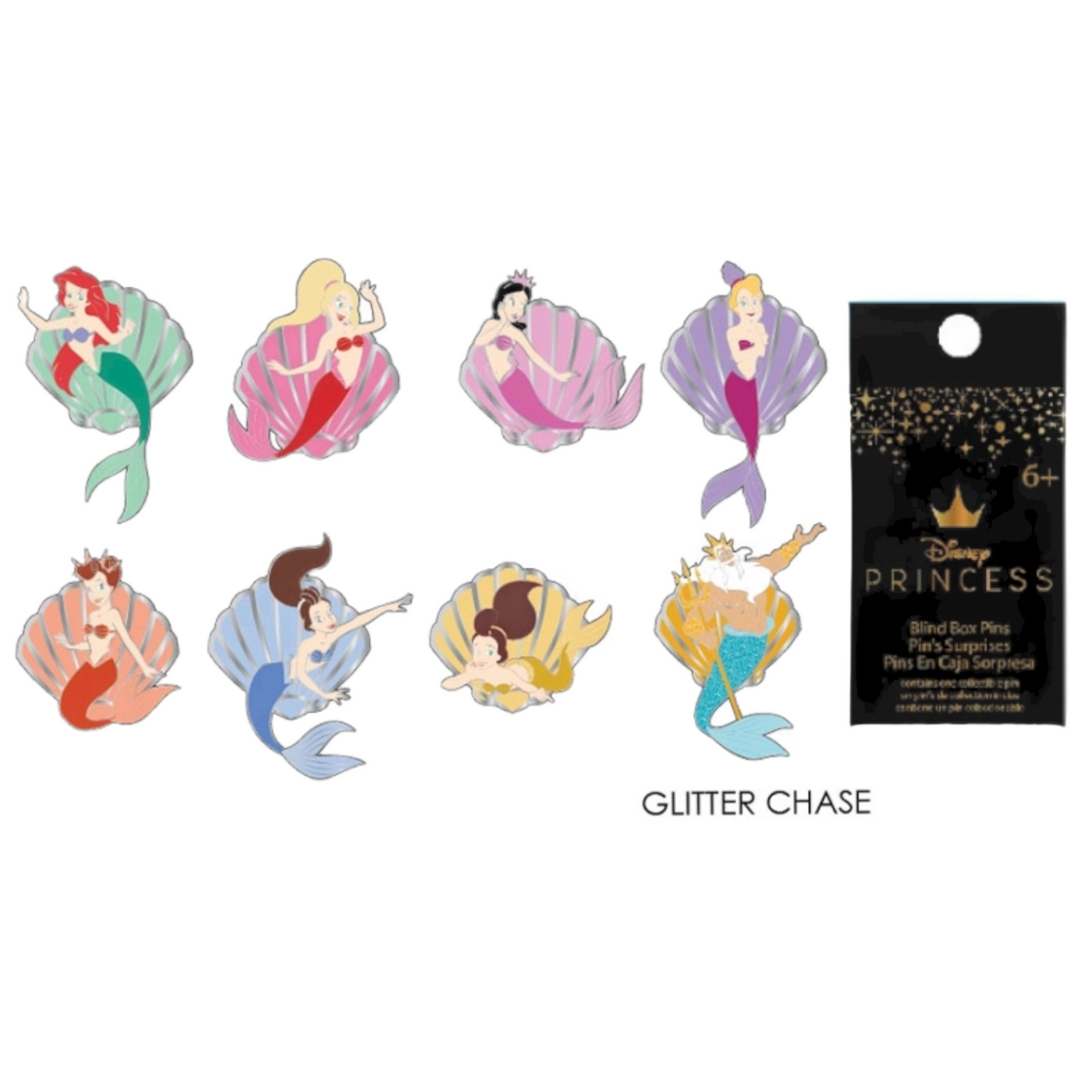 Loungefly Disney Little Mermaid Ariel & Family Shells Blind Box Pin