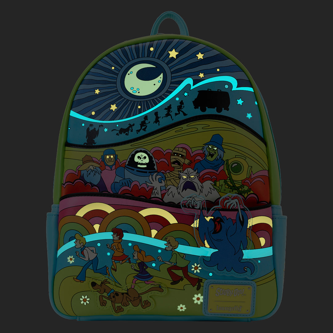 Scooby Doo Psychedelic Monster Chase Glow in the Dark Mini Backpack