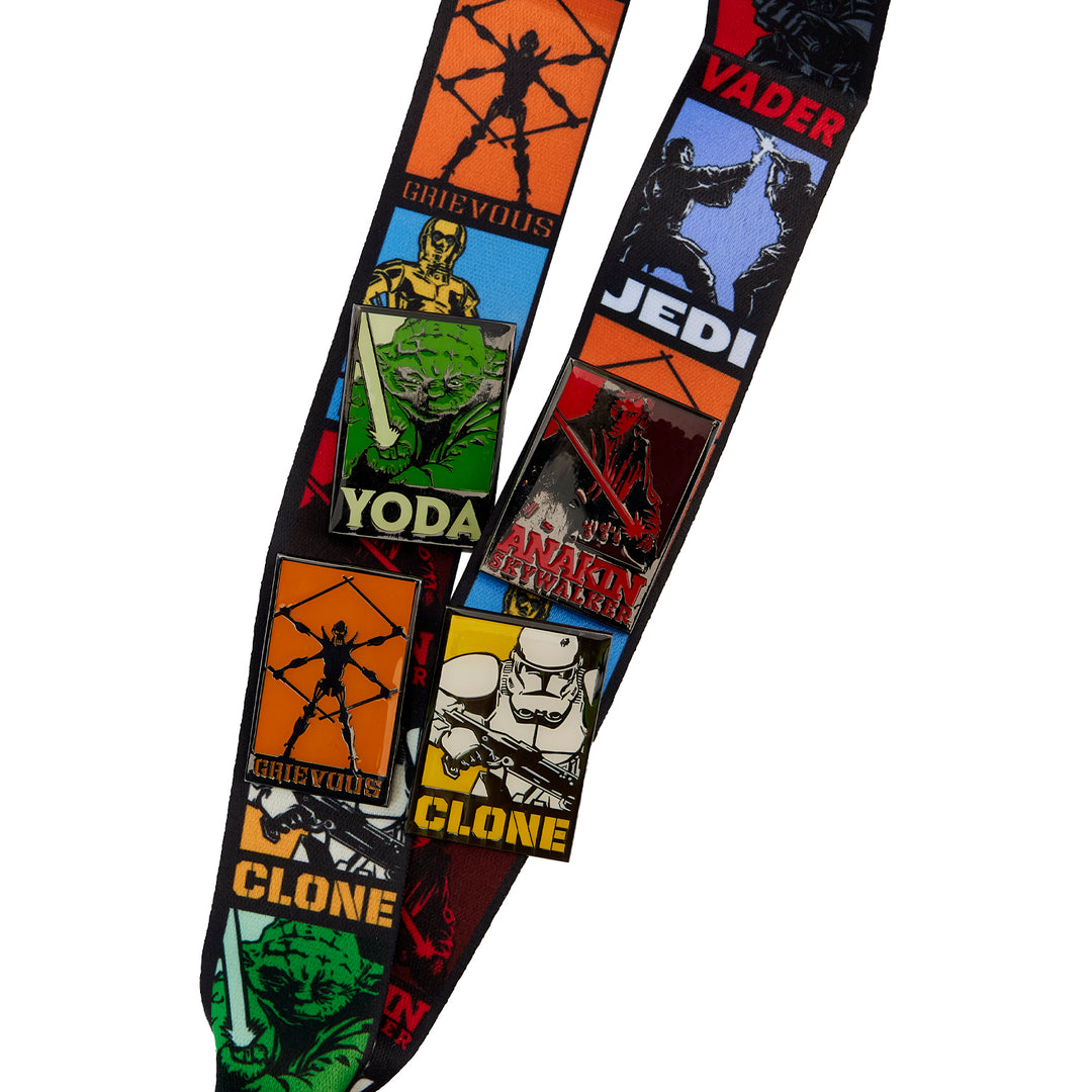 Star Wars Revenge of the Sith Lanyard W/Cardholder & 4 Pins