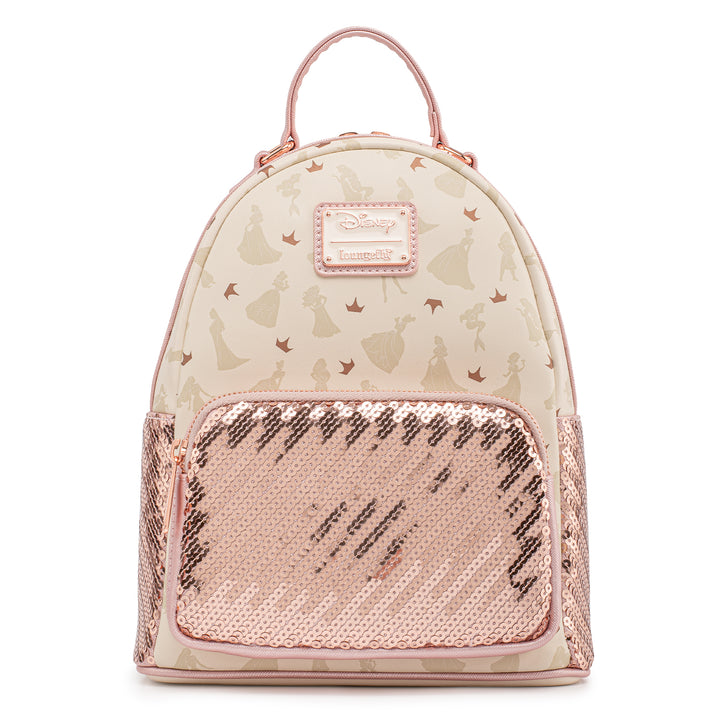 Loungefly Disney Ultimate Princess AOP Sequin Mini Backpack