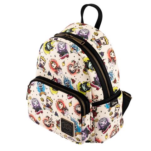 Loungefly Pop! Disney Villains Tattoo AOP Mini Backpack