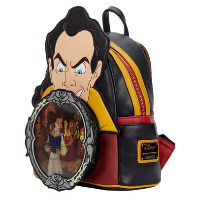 Loungefly Disney Villains Scene Beauty and the Beast Gaston Lenticular Mini Backpack
