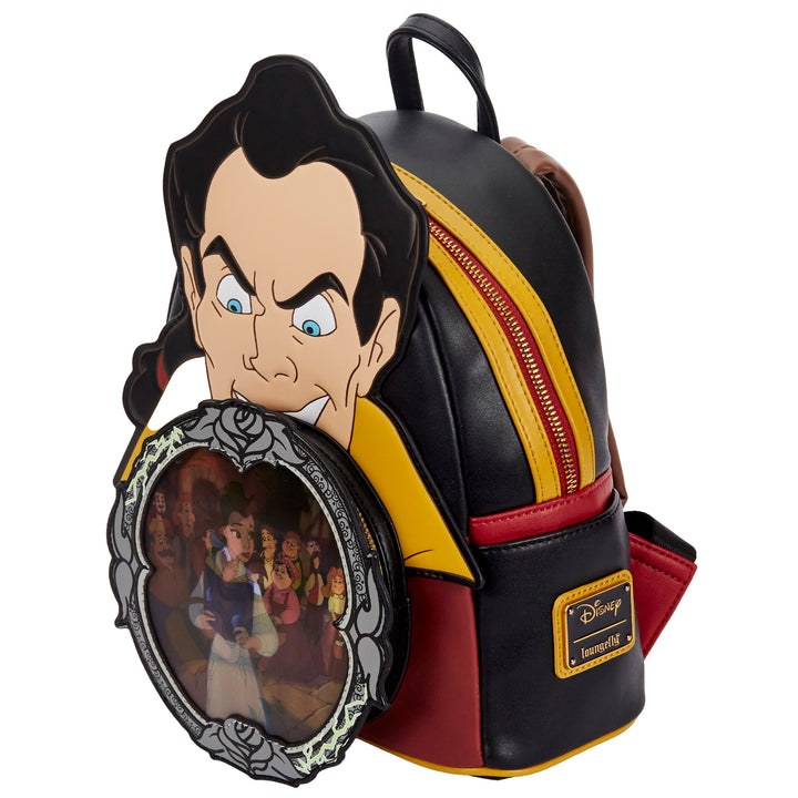 Loungefly Disney Villains Scene Beauty and the Beast Gaston Lenticular Mini Backpack