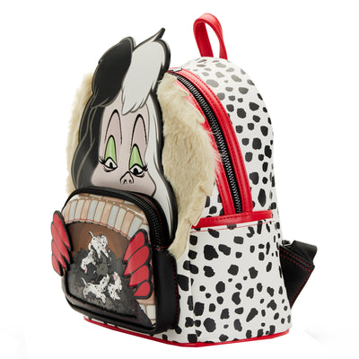 Loungefly Disney Villains Scene Series Cruella 101 Dalmatians Mini Backpack