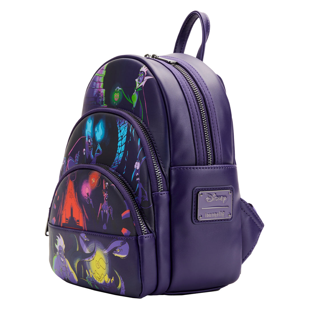 Disney Villains Triple Pocket Glow in the Dark Mini Backpack