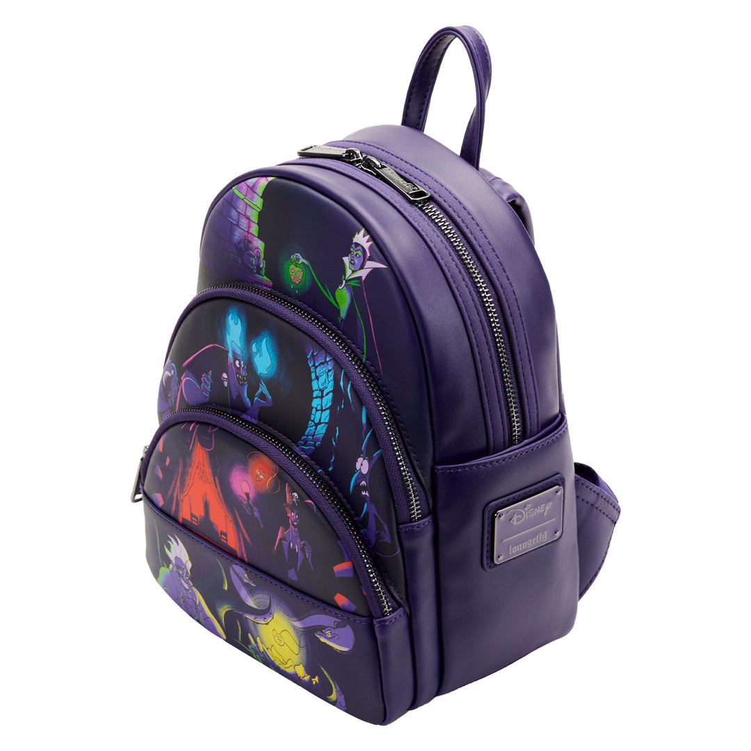 Disney Villains Triple Pocket Glow in the Dark Mini Backpack