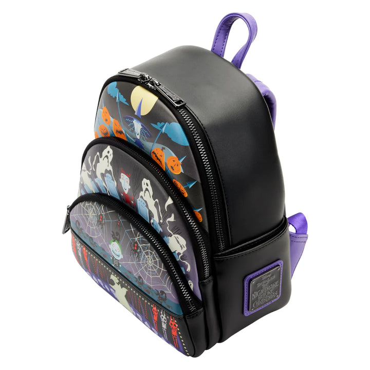 Disney The Nightmare Before Christmas Triple Pocket Glow in the Dark Mini Backpack