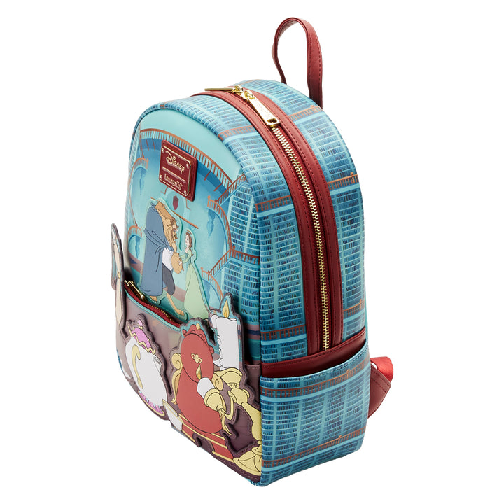 Disney Beauty and the Beast Library Scene Mini Backpack