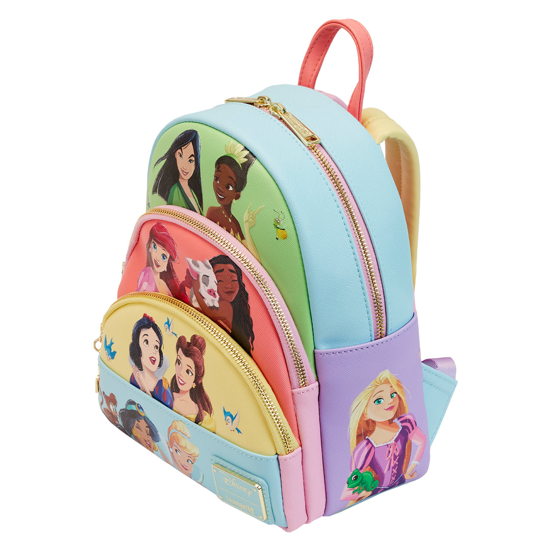 Disney Princess Collage Triple Pocket Mini Backpack