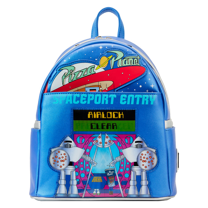 Loungefly Disney Pixar Toy Story Pizza Planet Space Entry Lenticular Mini Backpack