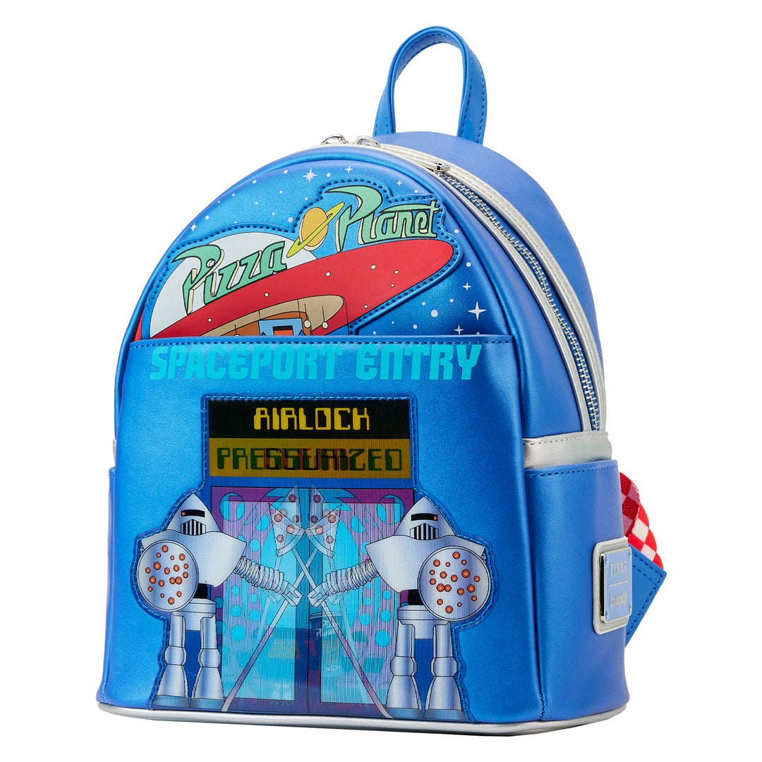 Loungefly Disney Pixar Toy Story Pizza Planet Space Entry Lenticular Mini Backpack