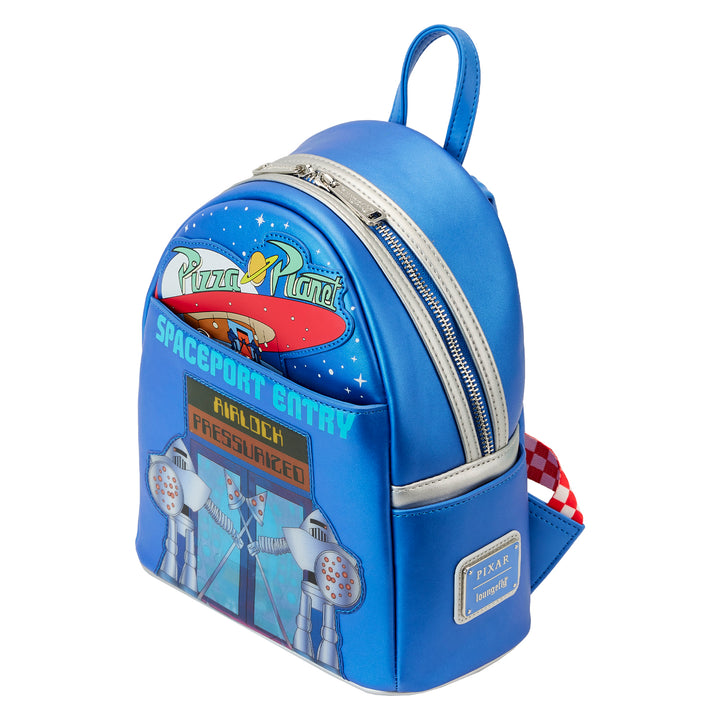 Loungefly Disney Pixar Toy Story Pizza Planet Space Entry Lenticular Mini Backpack