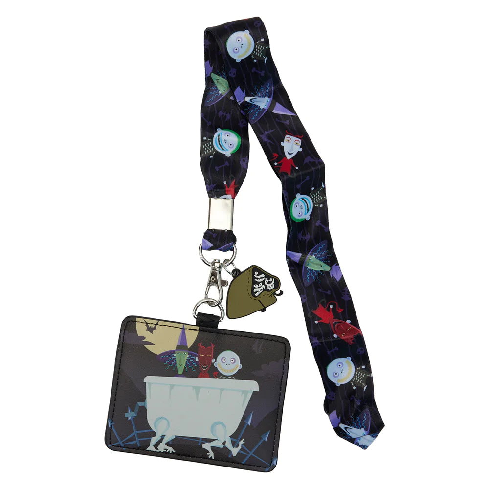 Loungefly Disney The Nightmare Before Christmas Lock Shock & Barrel Lanyard W/Cardholder