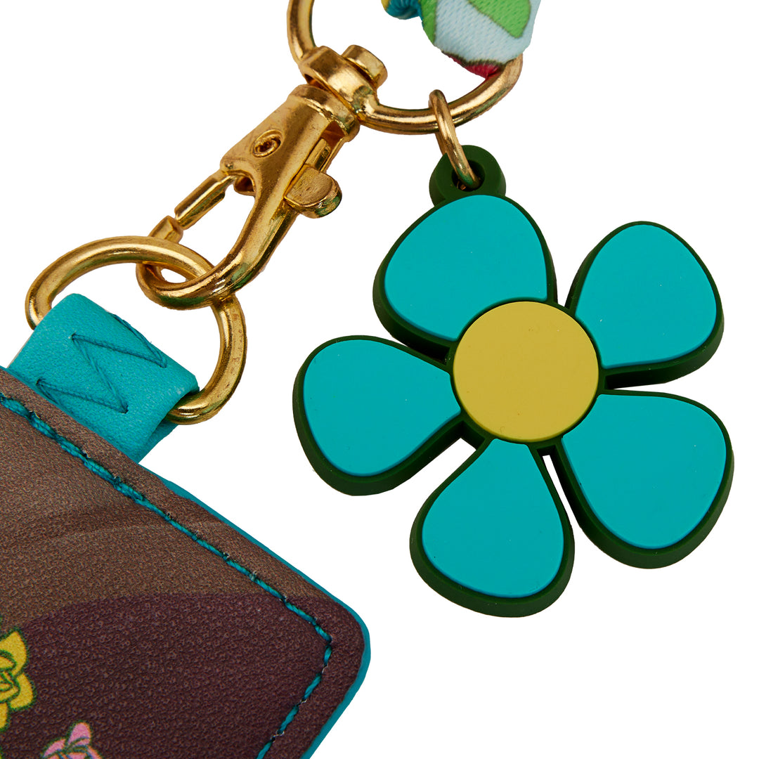 Disney Tangled Pascal Flowers Lanyard W/Cardholder