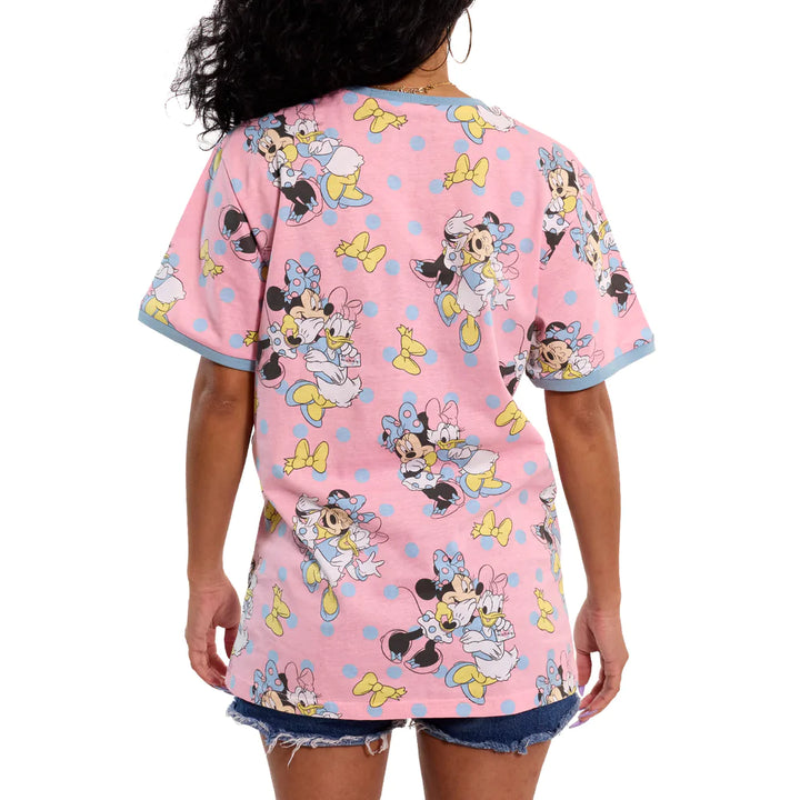 Disney Minnie & Daisy Pastel Polka Dot Print Tee