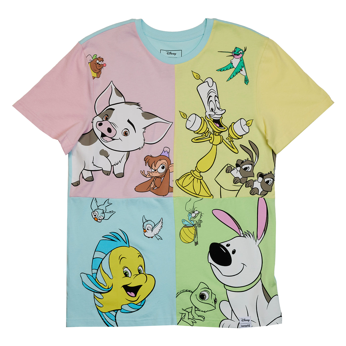 Disney Princess Sidekicks Color Block Print Tee