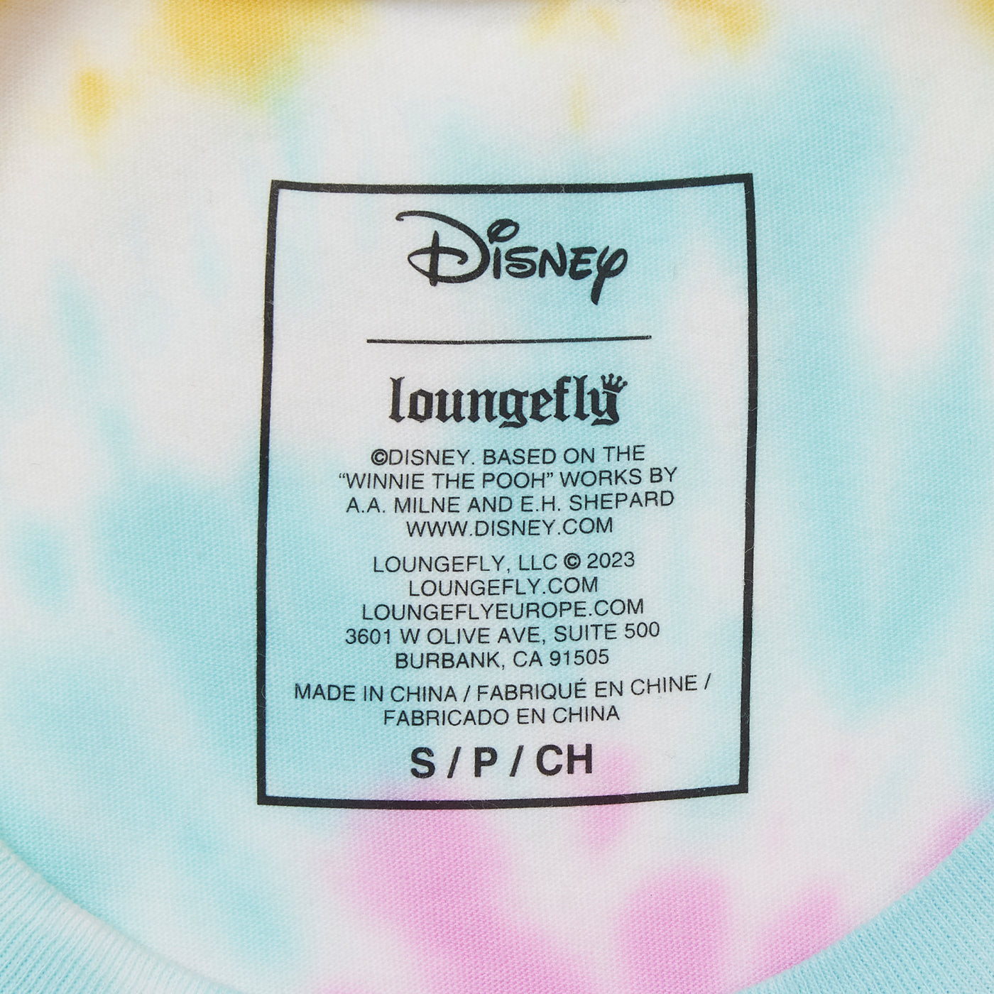 Disney Winnie The Pooh Heffa Dreams Tie Dye Print Tee