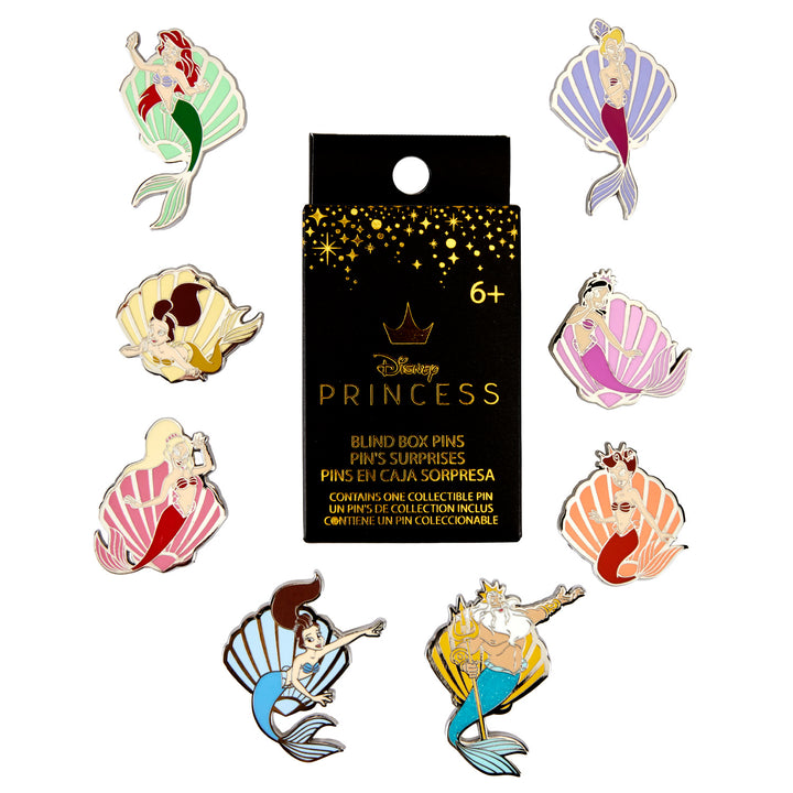 Loungefly Disney Little Mermaid Ariel & Family Shells Blind Box Pin