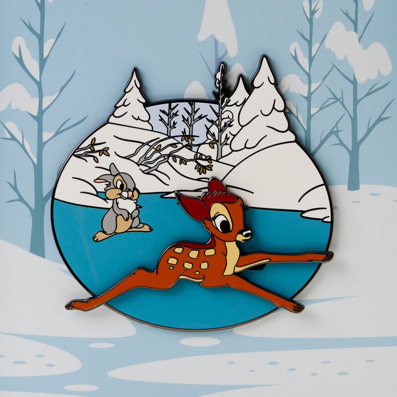 Loungefly Disney Bambi Ice Skating  3" Collector Box Pin