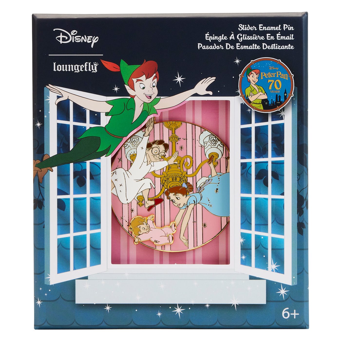 Disney Peter Pan 70th Anniversary Collection 3" Collector's Box Pin Limited Edition
