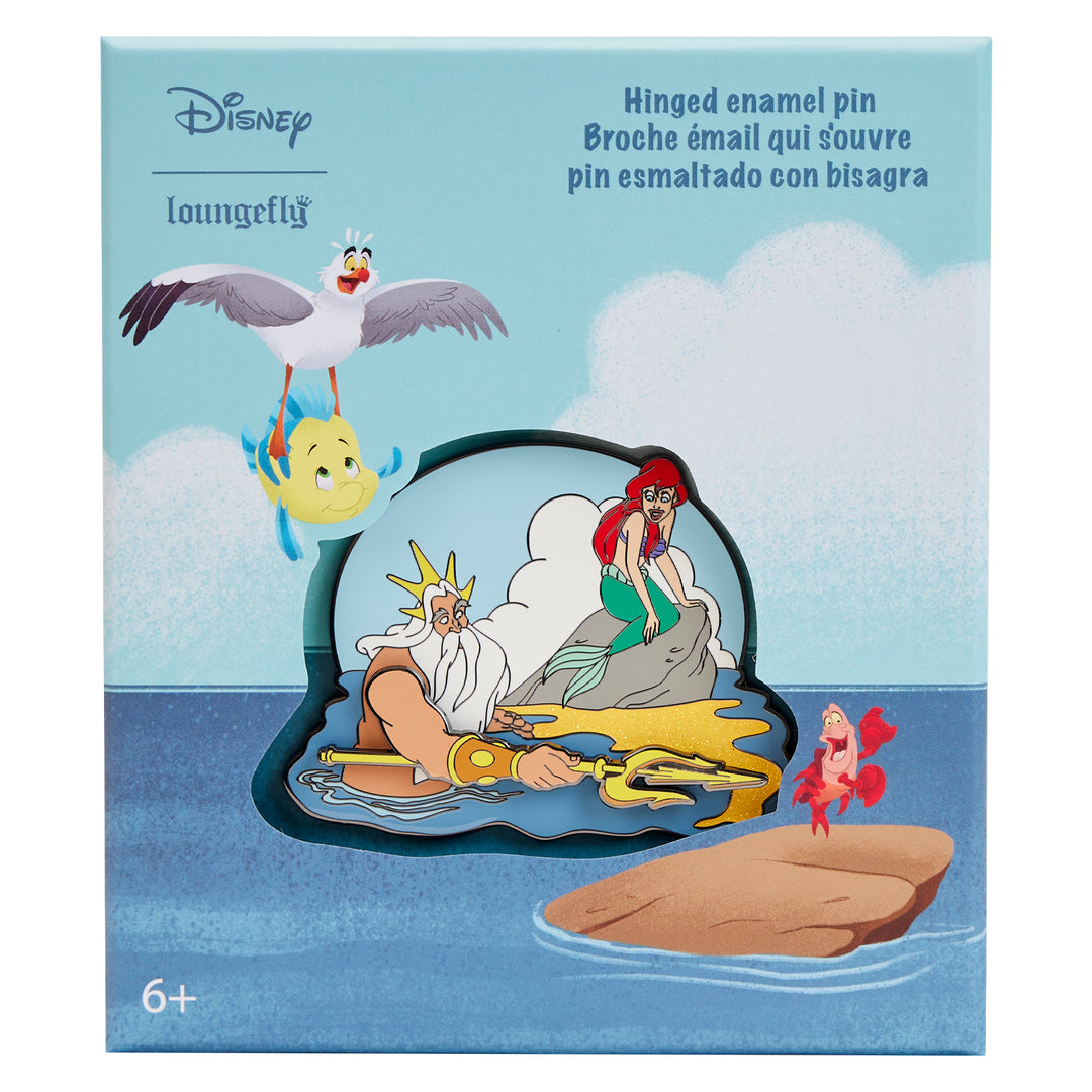 Disney The Little Mermaid Tritons Gift 3" Collector's Box Pin Limited Edition